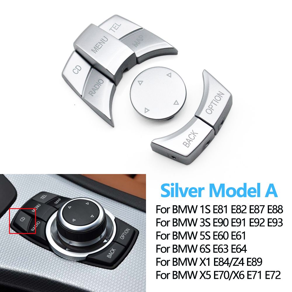 Argent Modèle A - Voiture Console Centrale Cic Multimédia Bouton De Commande Pour Bmw 1 3 5 X1 X5 X6 Série