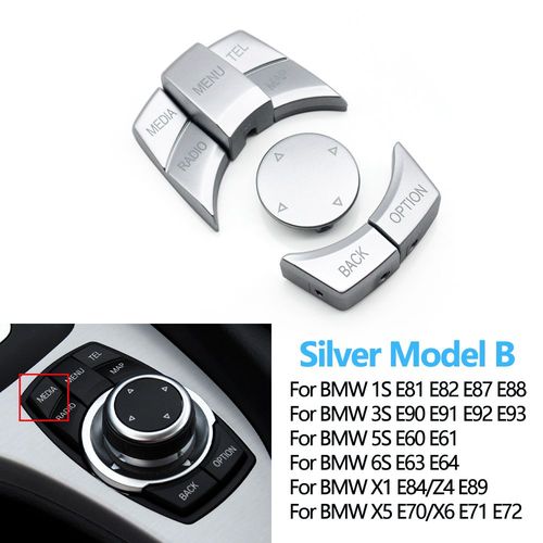 Argent Modèle B - Voiture Console Centrale Cic Multimédia Bouton De Commande Pour Bmw 1 3 5 X1 X5 X6 Série
