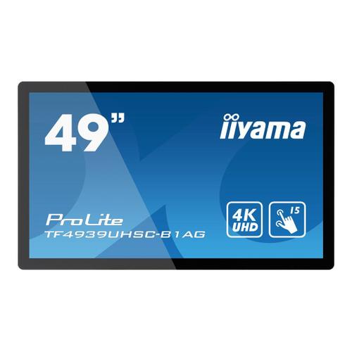 iiyama ProLite TF4939UHSC-B1AG - Classe de diagonale 49" écran LCD rétro-éclairé par LED - signalétique numérique interactive - avec écran tactile (multi-touches) - 4K UHD (2160p) 3840 x 2160 -...