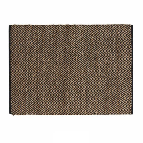 Tapis Rectangle 120x170 Cm Zigzag Jute Uni Polycoton