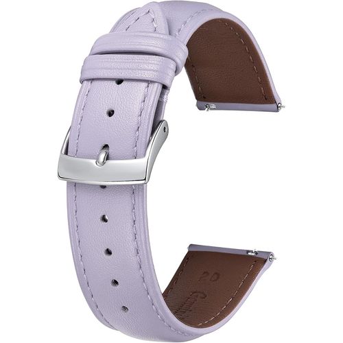 19mm Bracelet De Montre En Cuir Multicremplacement Bracelets Montres  Dgagement Rapide Pour Homme Femme Mode Watch Strap Pour Montre Connectes - Violet Clair