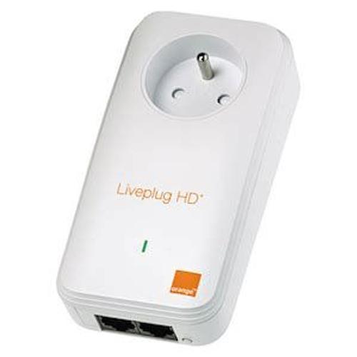 1CPL Prise Liveplug HD+ 500 Mbits/s Orange