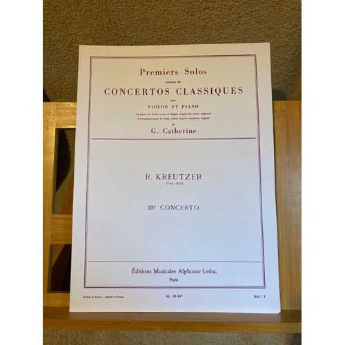 1ers Solos Concertos Classiques / Classiques Violon G. Catherine Leduc Partition Kreutzer 19e Concerto