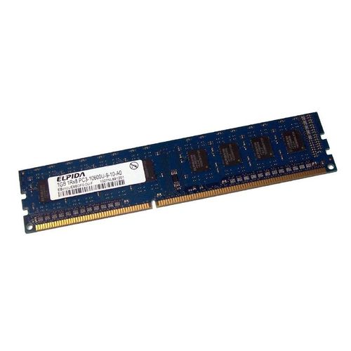 1Go RAM PC Bureau ELPIDA EBJ10UE8BDF0-DJ-F DIMM DDR3 PC3-10600U 1333MHz 1Rx8 CL9
