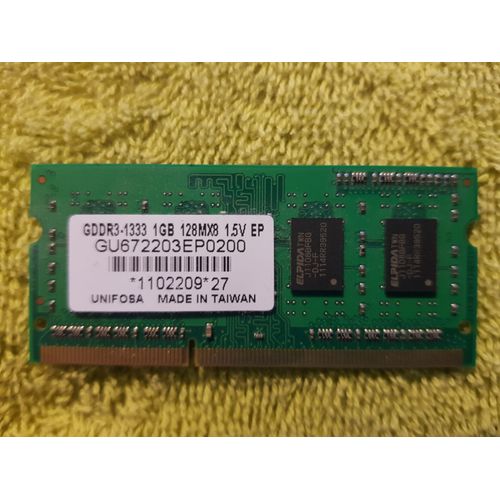 1Go RAM PC Portable Elpida GU672203EP0200 PC3-10600U SODIMM DDR3 1333MHz CL9