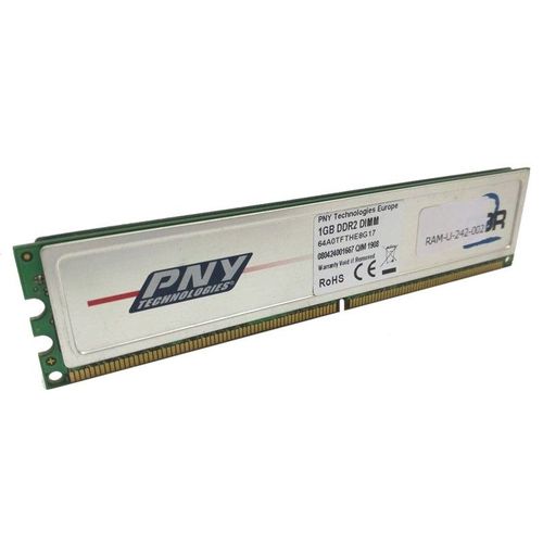 1Go RAM PNY Technologies 64A0TFTHE8G17 240-Pin DIMM DDR2 PC2-5300U 667Mhz