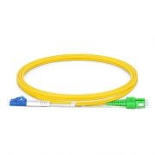 1m (3ft) LC UPC to SC APC Duplex OS2 Single Mode PVC (OFNR) 2.0mm Fiber Optic Patch Cable