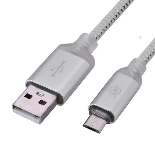 1m 3ft Micro Usb Charge Chargeur Glow Light Data Cable Line Pour Tlphone Android Argent