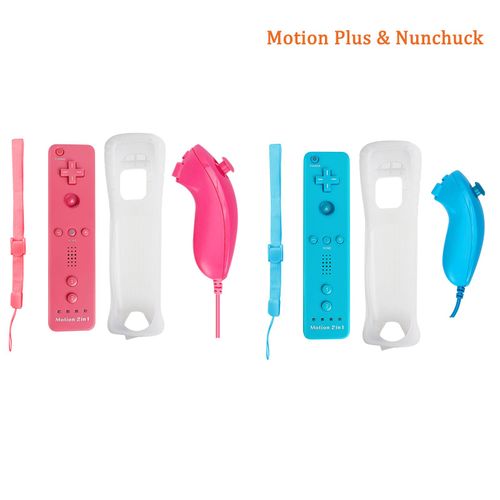 1p1b Nunchuck - Tlcommande Motion Plus Intgre Pour Nintendo Wii, Tlcommande Wii, Manette De Jeu Sans Fil, Manette Dahchuck Wii Motion Plus