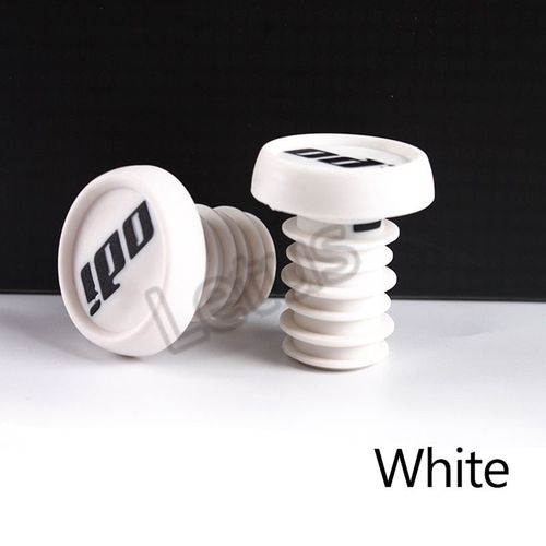 1pair Blanc - Poignes Antidrapantes Et Bouchons De Cintre Pour Vlo, 2 Pices, Fermes, Lgres, quilibres, Compatibles Vtt, Bmx, Tour De France