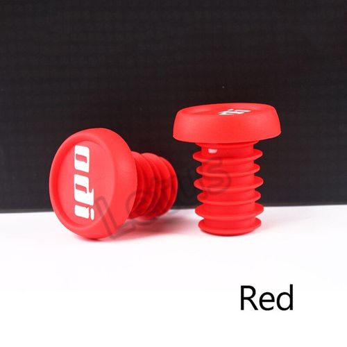 1pair Rouge - Poignes Antidrapantes Et Bouchons De Cintre Pour Vlo, 2 Pices, Fermes, Lgres, quilibres, Compatibles Vtt, Bmx, Tour De France