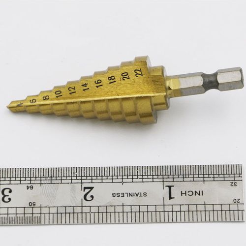 1pc Hex Titane tape Cne Foret 4-22mm Trou Cutter Hss 4241 Pour Le Travail Des Mtaux En Tle Bois Forage Outils lectriques