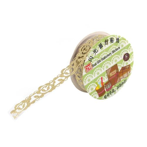 1pc Or Creux Dentelle Collant Papier Ruban Adhsif Autocollant Garniture Enveloppe Dcorative