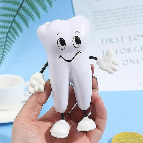 1pc Tooth-Figure Squeeze Toy Soft Pu Foam Tooth Doll Modle Shape Dentist Gift