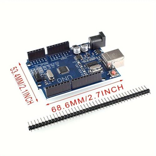 1pc UNO R3 ATmega328P-AU Microcontrleur CH340G Version amliore Carte de dveloppement,compatible avec Arduino IDE,avec cble USB et support de broche droite de 2,54 mm