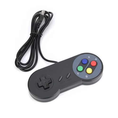 1pcs Noir - Manette De Jeu Filaire Usb Pour Ordinateur Portable Windows 7/8/10 Snes, Rtro, Joystick, Pour Mac Os X Raspberry Pi Retrohelicopter
