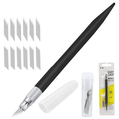 1set Couteau D'art Stylo Lame Massicot Prcision Artisanat Outil De Coupe De Couteau Portatif Bricolage Ruban Tissu En Cuir Sculpture