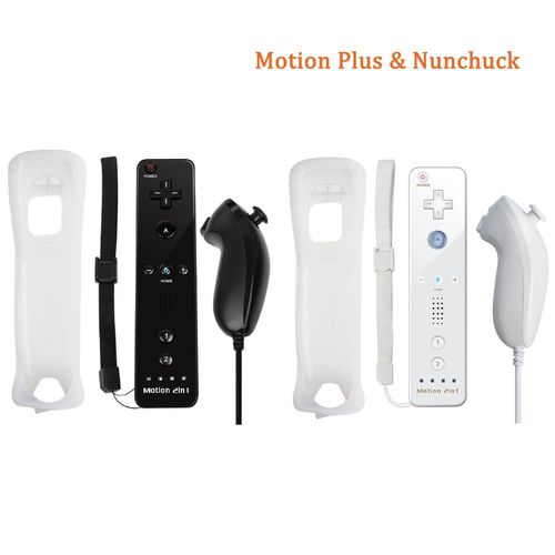 1w1b Nunchuck - Tlcommande Motion Plus Intgre Pour Nintendo Wii, Tlcommande Wii, Manette De Jeu Sans Fil, Manette Dahchuck Wii Motion Plus