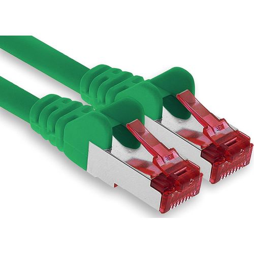 1x 2m cble patch CAT6 S/FTP PIMF blindage CAT.6 cble rseau RJ45 cble Ethernet DSL LAN routeur commutateur modem panneau de brassage-vert-1 pice