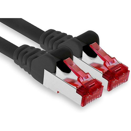 1x 30m cble patch CAT6 S/FTP blindage PIMF cble rseau CAT.6 RJ45 cble Ethernet routeur LAN DSL commutateur modem panneau de brassage-noir-1 pice