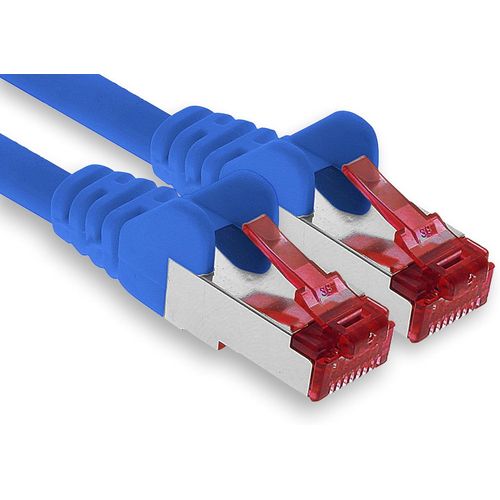 1x 30m cble patch CAT6 S/FTP PIMF blindage CAT.6 cble rseau RJ45 cble Ethernet DSL LAN routeur commutateur modem panneau de brassage-bleu-1 pice