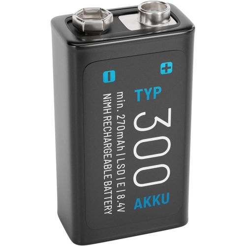 1x Pile 9v Rechargeable 300  Faible Auto-Dcharge-Piles 9v Nimh Avec 8,4v & Au Minimum 270mah-Batterie 9v Rechargeable,Pile 6lr61 9v,6lr20 9v Pile,Pile Rectangulaire 9v,Pile 9v 6f22