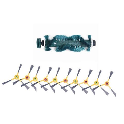 1X Principal Agitateur + 10XSide Brosse pour Ecovacs Deebot Deeboo D73 D76 Pack Ct Outil Brosses Principales Accessoires