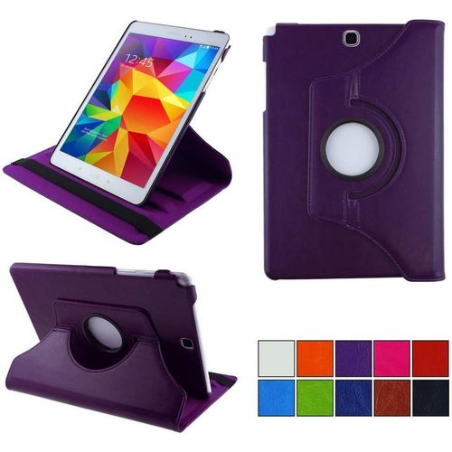2.0 Etui Pour Samsung Galaxy Tab A 9.7 Sm-T550 Sm-T555 Sm-P550 Sm-P555 Coque De Protection Rotation 360 Smart Housse Cover Case Stand Auto Rveil/Sommeil - Violet