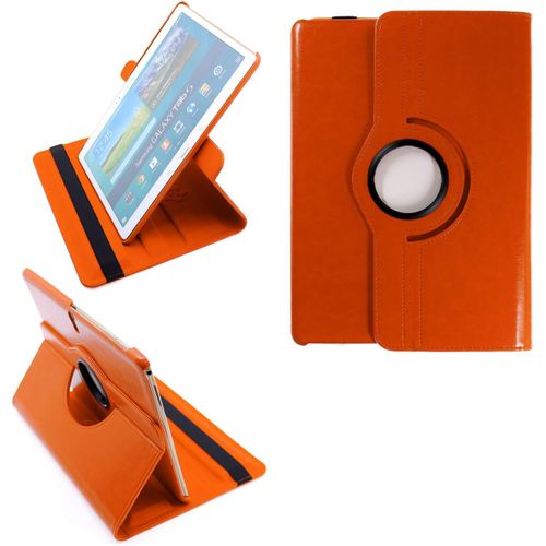 2.0 Etui Pour Samsung Galaxy Tab S 10.5 Sm-T800 Sm-T801 Sm-T805 Coque De Protection Rotation 360 Smart Housse Cover Case Stand Auto Rveil/Sommeil | Orange[Coq5193364]