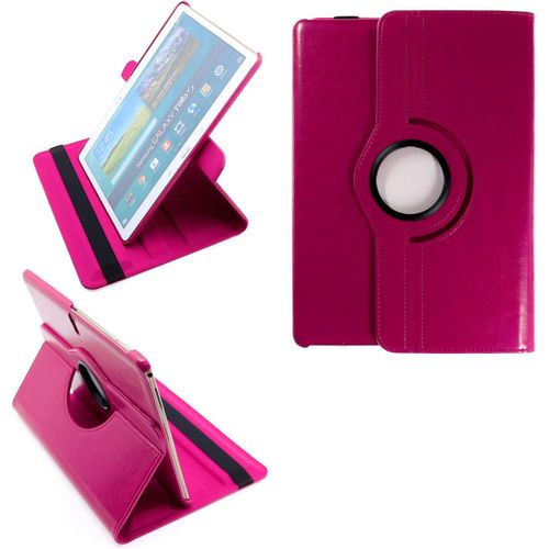 2.0 Etui Pour Samsung Galaxy Tab S 10.5 Sm-T800 Sm-T801 Sm-T805 Coque De Protection Rotation 360 Smart Housse Cover Case Stand Auto Rveil/Sommeil | Rose Vif[Coq5193357]