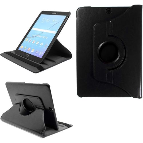 2.0 Etui Pour Samsung Galaxy Tab S2 9.7 Sm-T810 Sm-T813 Sm-T815 Sm-T819 Coque De Protection Rotation 360 Smart Housse Cover Case Stand Auto Rveil/Sommeil - Noir