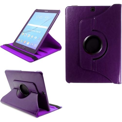 2.0 Etui Pour Samsung Galaxy Tab S2 9.7 Sm-T810 Sm-T813 Sm-T815 Sm-T819 Coque De Protection Rotation 360 Smart Housse Cover Case Stand Auto Rveil/Sommeil | Violet[Coq5193380]