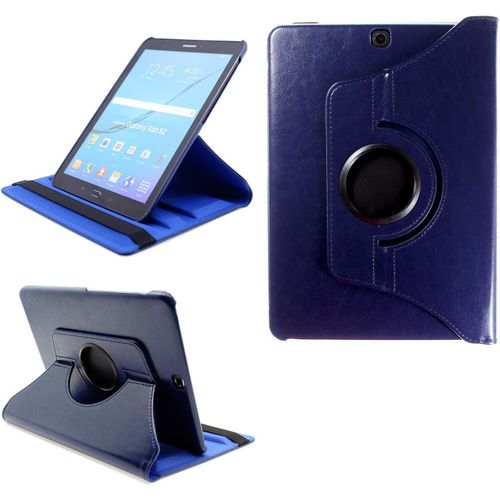 2.0 Etui Pour Samsung Galaxy Tab S2 9.7 Smt810 Smt813 Smt815 Smt819 Coque De Protection Rotation 360 Smart Housse Cover Case Stand Auto Rveil/Sommeil | Bleu Fonc