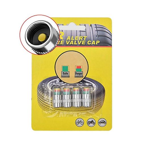 2.4 Bar Car Auto Tire Pressure Monitor Valve Stem Cap Sensor Indicator Warn 4pcs