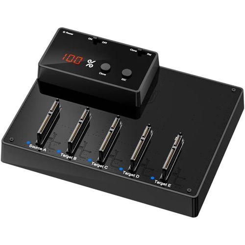 2.5 SATA 5Baies Station d'accueil pour 1:4 Cloner, USB3.0 vers 2.5 SATA SSD Adaptateur avec Fonction de clonage Hors Ligne et Fonction Duplicateur Disque K3015SATA