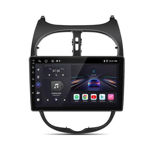 2+64G Carplay 9''Android13 android auto Pour Peugeot 206 2001-2008 WIFI SWC RDS autoradios DAB+ BT