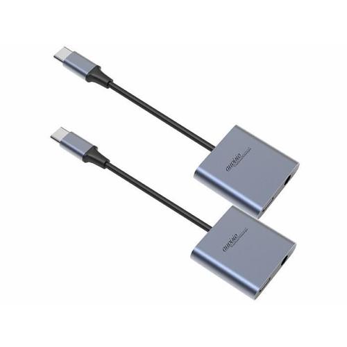 2 adaptateurs USB-C vers jack 3,5 mm avec fonctions Quick Charge