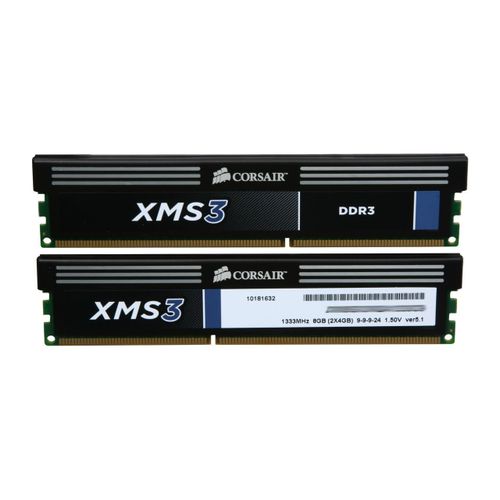 2 barrettes RAM 8GB DDr3 Corsair CMZ8GX3M2A1600C9
