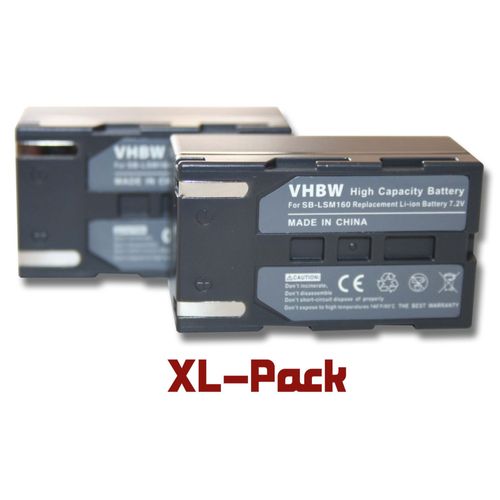 2 batteries 1200mAh pour camscope Samsung VP-D362, VP-D364W, VP-D371, VP-D371W, VP-D451, VP-D453 remplace SB-LSM160/SB-LSM80/SB-LSM320