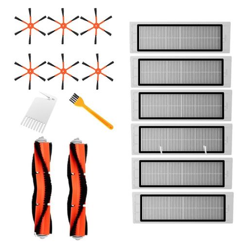 2 brosse principale + 6 brosse latrale + 6 filtre HEPA adapt  l'aspirateur Xiaomi 2 Roborock S50 pour Xiaomi Roborock Mi filtres de pices de Robot