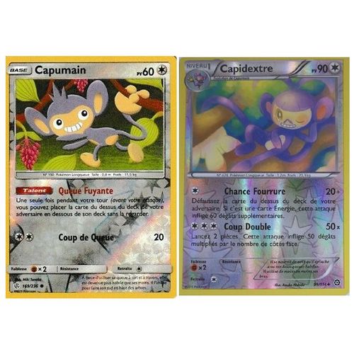 2 Cartes Reverse : Capidextre 91/114 - Capumain 169/236