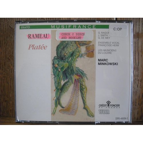 2 Cd Rameau: Plate / Les Musiciens Du Louvre Import Jean-Philippe Rameau (Compositeur), Marc Minkowski (Chef D'orchestre), Gilles Ragon (Interprte), & 7 Plus Format : Cd - 