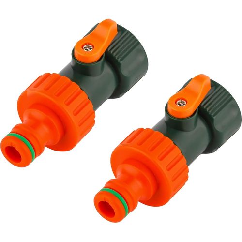 2 Connecteurs De Robinet Avec Vanne D'arrt Pour Robinet Avec Filetage Extrieur 3/4