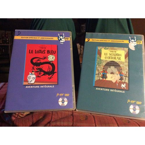 2 Dvd dition Spciale 77e Anniversaire PTit Dvd Tintin Le Lotus Bleu. & Tintin Le Sceptre  Ottokar. ( Aventure Intgrale) Compatible Tous Formats DEcrans