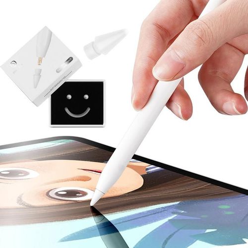 2 embouts de crayon capacitif, pointe de crayon amliore pointe de crayon de remplacement, pointe de stylo en Silicone muet antidrapant blanc