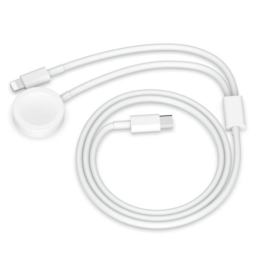 2 En 1 Chargeur Usb C Pour Apple Watch, Chargeur Magntique Sans Fil Pour Iwatch, Cble De Charge Portable Type C De 1.2m Pour Montre Compatible Avec Apple Watch Series 10/9/8/7/6/5/4/3/2/1/Ultra/Se