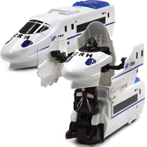 2 En 1 lectrique Dformation Train Robot Jouet Musique Lumire Dformation Voiture Modle Robot Jouet Enfants Cadeau D'anniversaire Jouet