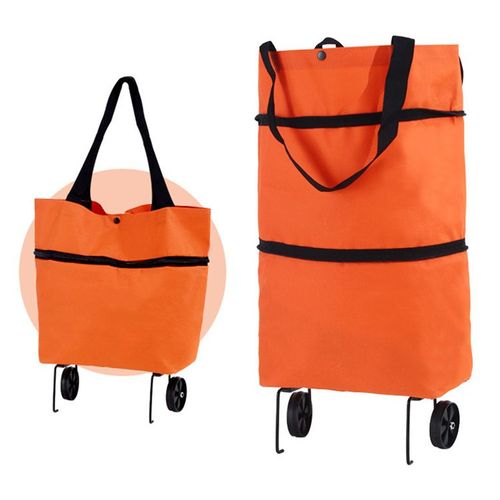2 En 1 Shopping Trolley Pour La Maison, Le Supermarch Supermarch Rutilisable Multifonction Sac Fourre-Tout De Grande Capacit