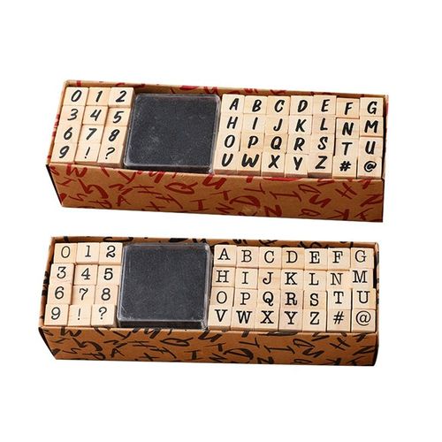 TIMBRES LETTRES Alphabet En Bois Avec Date R Glable Parfaits Pour