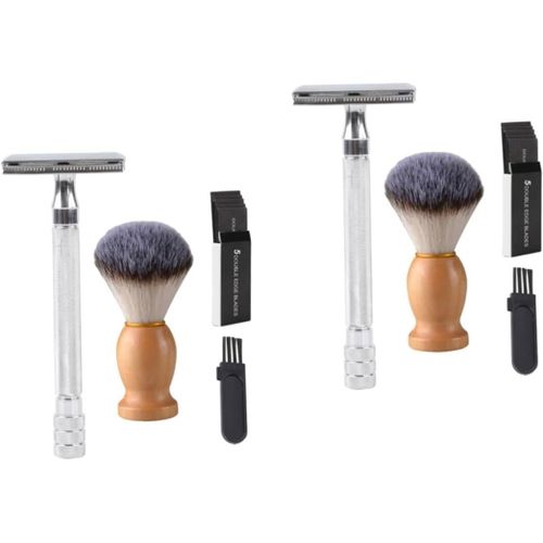 2 Ensembles Rasoir Manuel Rasoir Tondeuse  Barbe Brosse  Cheveux Tondeuses  Barbe Kit De Blaireau De Rasage Rasoir Ravel Kit De Rasage Humide Rasoir  Barbe Ancien Balayer Homme
